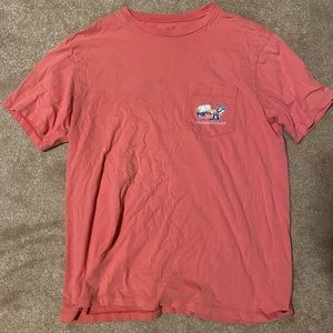Vineyard Vines salmon lacrosse tee